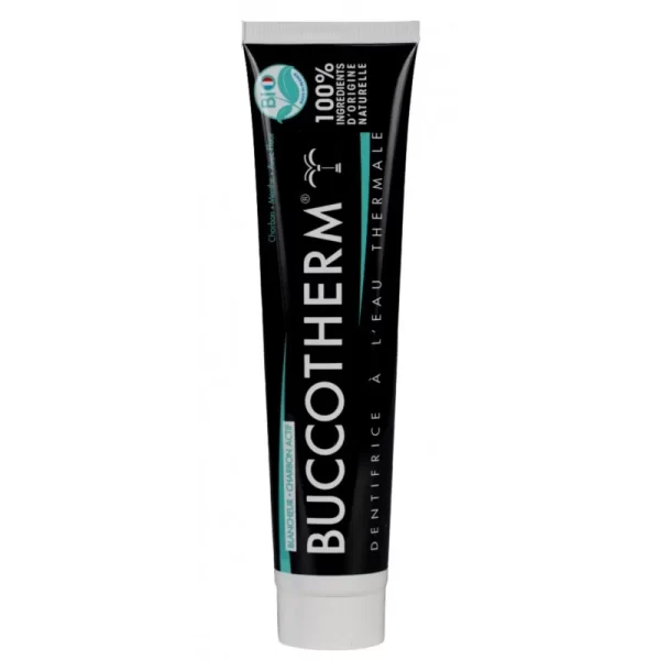 BUCCOTHERM DENTIFRICE BLANCHEUR AU CHARBON ACTIF CERTIFIÉ BIO 75ML