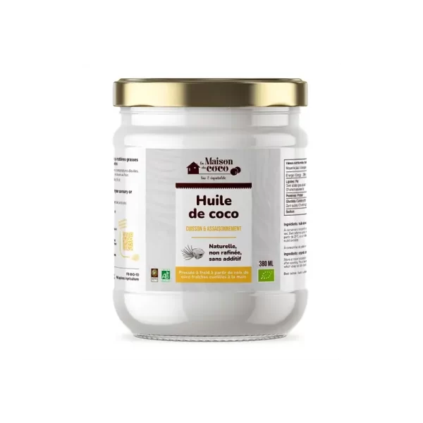 MAISON DE COCO HUILE VIERGE DE NOIX DE COCO, BIO 380 G –