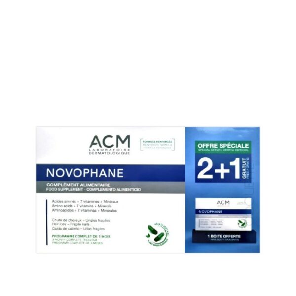 OFFRE SPECIALE 2 ACM NOVOPHANE COMPLEMENT ALIMENTAIRE 60 GÉLULES ACHETES +1 OFFERTE